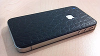 Декоративная защитная пленка для Iphone 4/4S, аллигатор черный