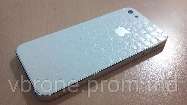 Декоративная защитная пленка для Iphone 5, аллигатор белый - фото 1 - id-p3865900