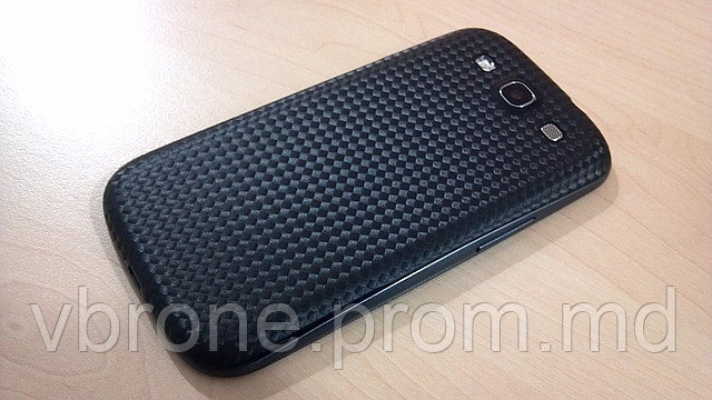 Декоративная защитная пленка для Samsung Galaxy S III 3 карбон черный кубик - фото 1 - id-p3865908