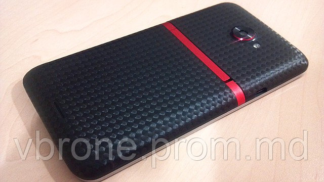 Декоративная защитная пленка для HTC One XC Sprint карбон черный кубик - фото 1 - id-p3865926