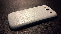Декоративная защитная пленка для Samsung Galaxy S III аллигатор белый