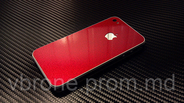 Декоративная защитная пленка для Iphone 4/4S, канди красный - фото 1 - id-p3866549