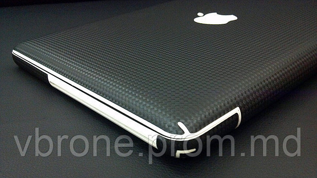 Декоративная защитная пленка для MacBook 13 карбон кубик черный - фото 1 - id-p3866573