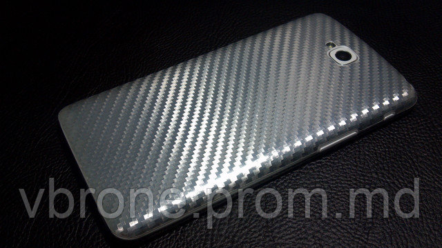 Декоративная защитная пленка для LG D686 G Pro Lite Dual серебристый карбон - фото 1 - id-p3866748