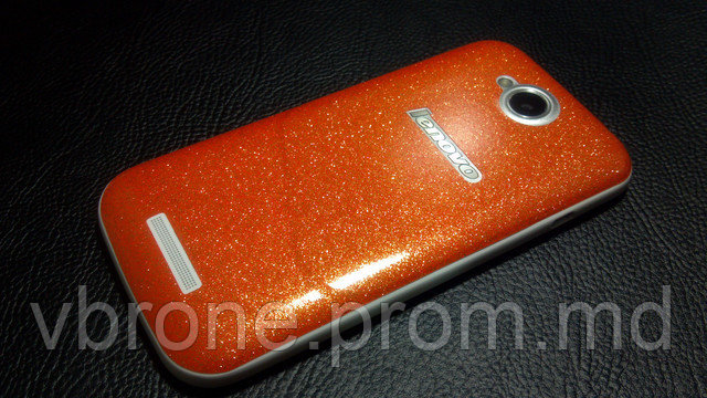 Декоративная защитная пленка для Lenovo IdeaPhone A706 "оранж блестяжки" - фото 1 - id-p3866749