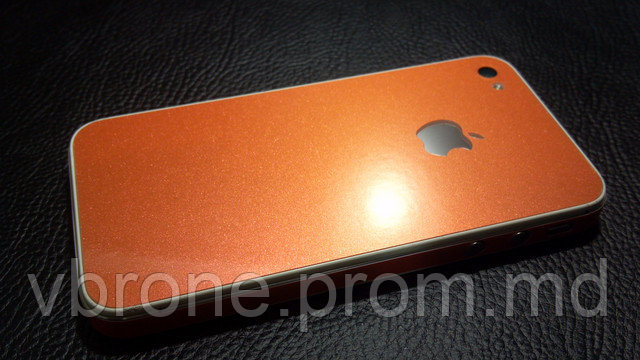 Декоративная защитная пленка для Iphone 4/4S "оранжевый хамелеон" - фото 1 - id-p3866751