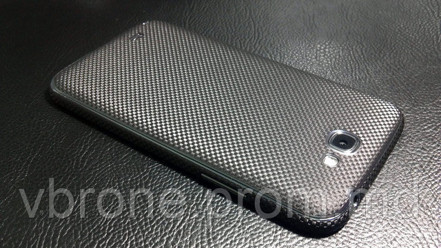 Декоративная защитная пленка для Samsung Galaxy Note II "микрокарбон черный" - фото 1 - id-p3866757
