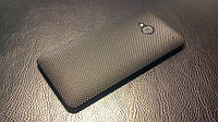 Декоративная защитная пленка для HTC One 2013 "микрокарбон черный"