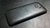 Декоративная защитная пленка для HTC Desire 609D кожа черная
