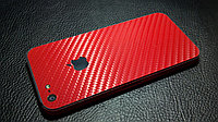 Декоративная защитная пленка для Iphone 5 "карбон красный+"