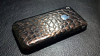 Декоративная защитная пленка для Iphone 2 аллигатор коричневый
