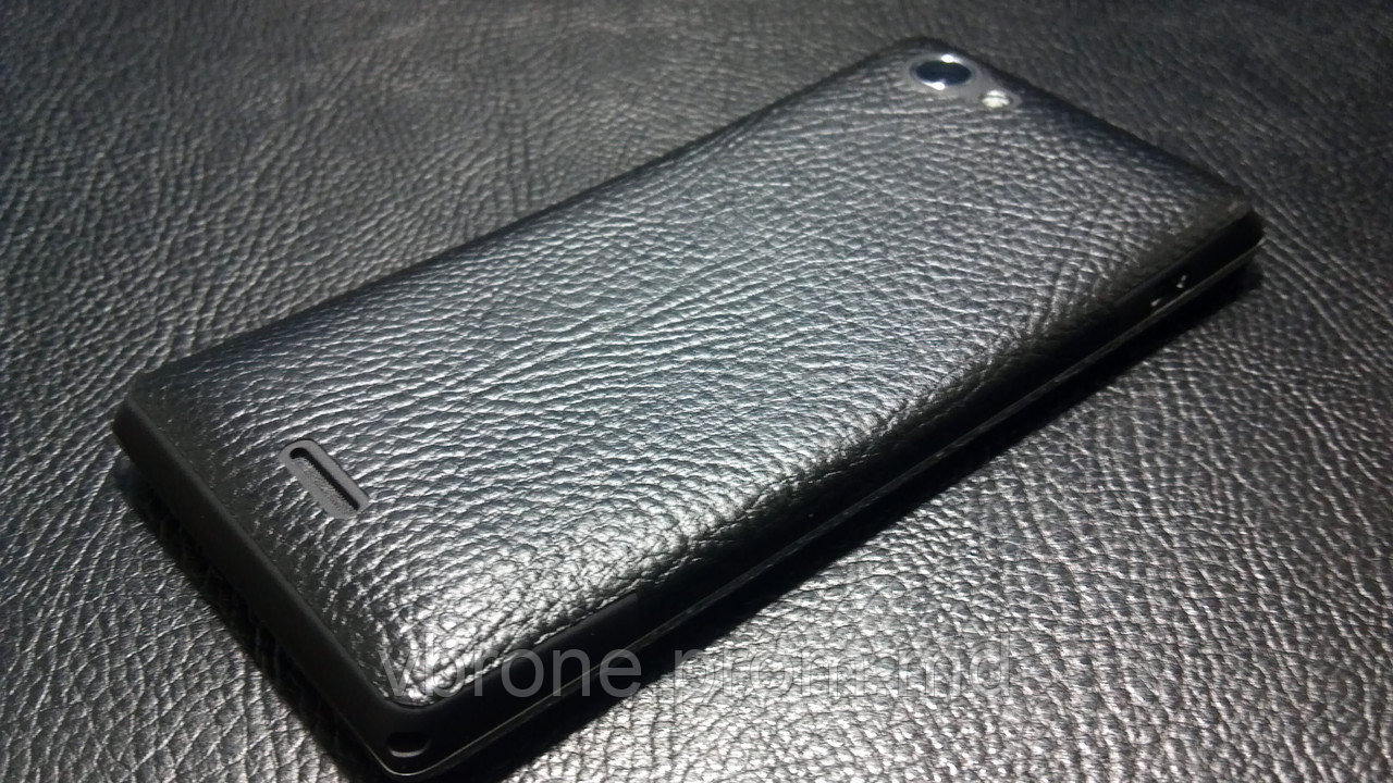 Декоративная защитная пленка для телефона Sony Xperia J кожа черная - фото 1 - id-p3868162