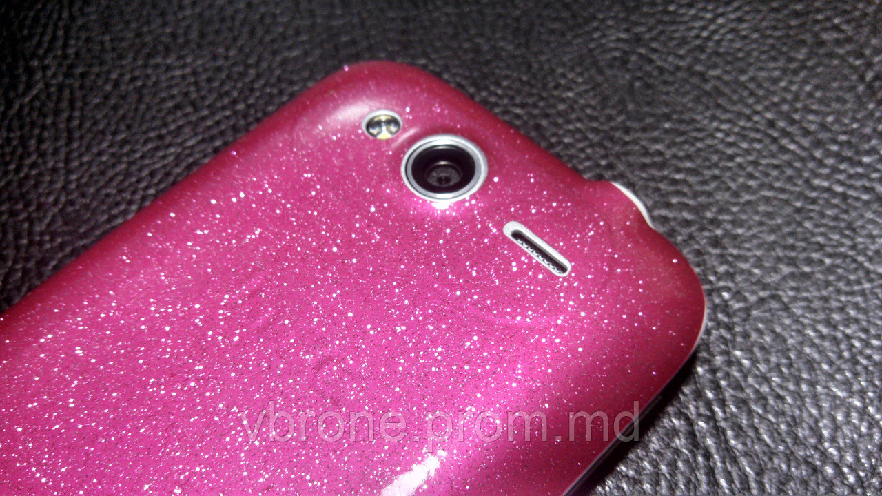 Декоративная защитная пленка для HTC Wilfire S розовый блеск - фото 1 - id-p3868237