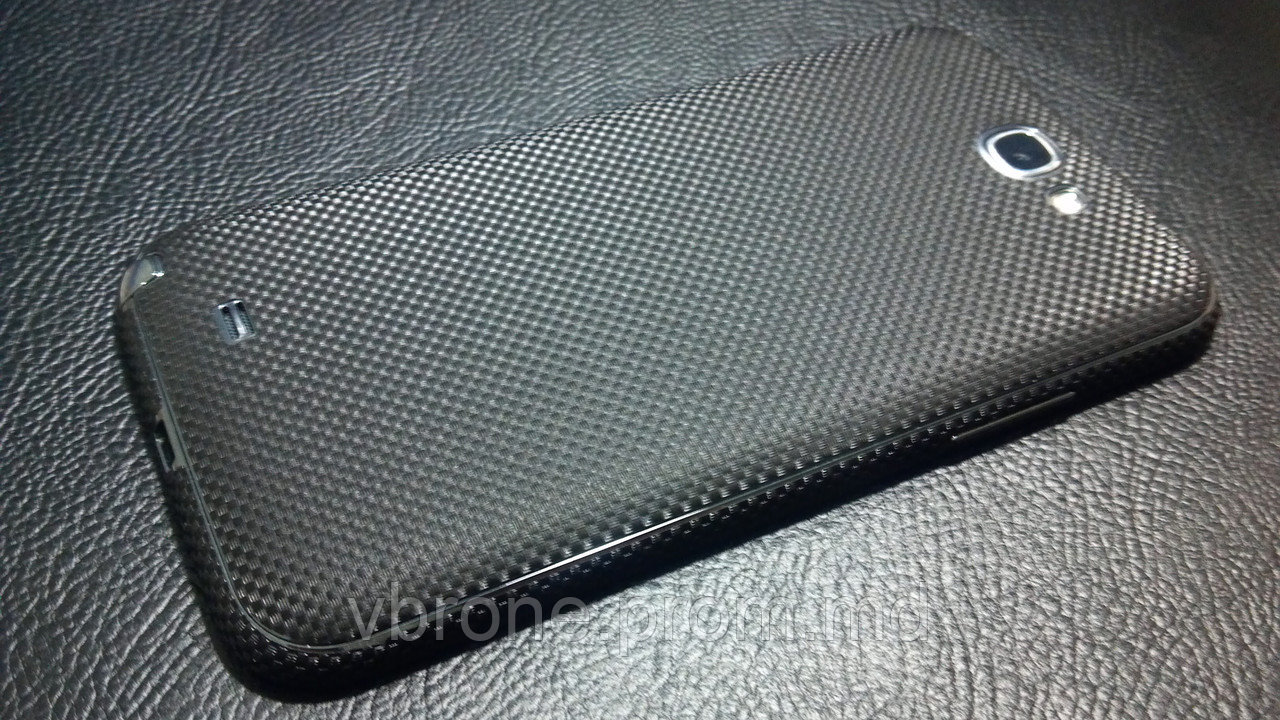 Декоративная защитная пленка для Samsung Galaxy Note II микро карбон черный - фото 1 - id-p3868305
