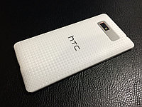Декоративная защитная пленка для HTC Desire 600 микро карбон белый