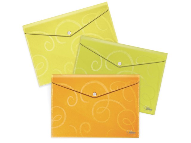 Папка - конверт на кнопке А4, цветная с узором - фото 1 - id-p479994