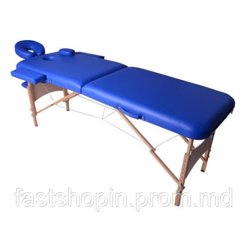 Массажный деревянный стол, ММ01 (синий) - фото 1 - id-p3937601