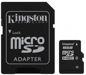 Kingston Micro SD (T-Flash) 16Gb Class 4 + (with SD adaptor) - фото 1 - id-p505960