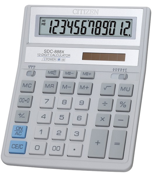 Калькулятор CITIZEN SDC-888X серый - фото 1 - id-p520989