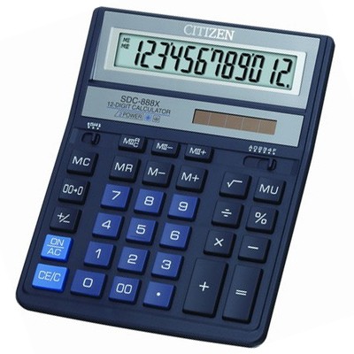 Калькулятор CITIZEN SDC-888X синий - фото 1 - id-p520988