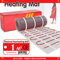 Электрический теплый пол 1 м2 нагревательный мат (кабель) на сетке