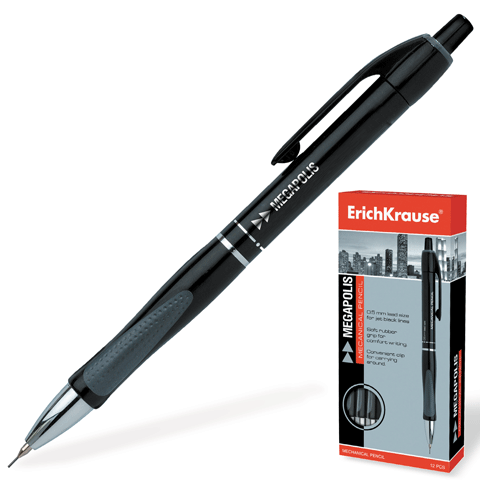 Ручка шариковая ErichKrause Megapolis Concept, черная - фото 1 - id-p223721