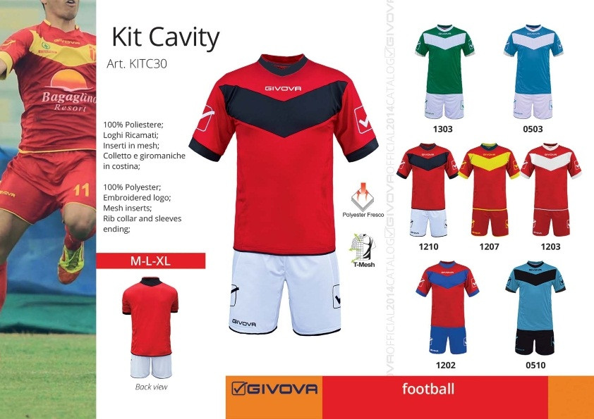 Футбольная форма CAVITY GIVOVA (ITALIA) - фото 1 - id-p4030626