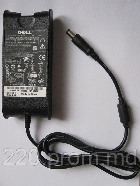 Блок питания для ноутбука Dell 19.5V 3.34A 65W - фото 1 - id-p568004