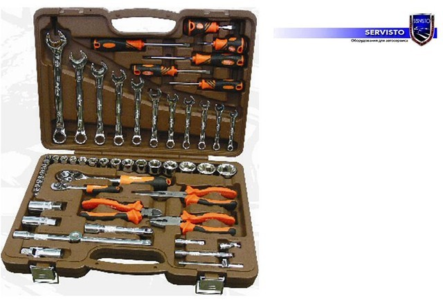OMT55S Универсальный набор инструмента, 55предметов, инструмент, набор ключей - фото 1 - id-p4397