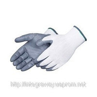 Перчатки нитриловые (прорезиненные, облитые, маканые) для работ оптом из Китая - перчатки стекольщика с обливом