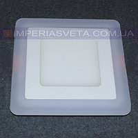 Светильник светодиодный дневного света IMPERIA панель 9W сверхтонкий квадрат RGB встраиваемый MMD-526555