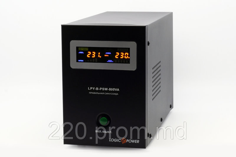 ИБП Logicpower LPY-B-PSW-800+ (560Вт), для котла, чистая синусоида, внешняя АКБ - фото 1 - id-p4128133