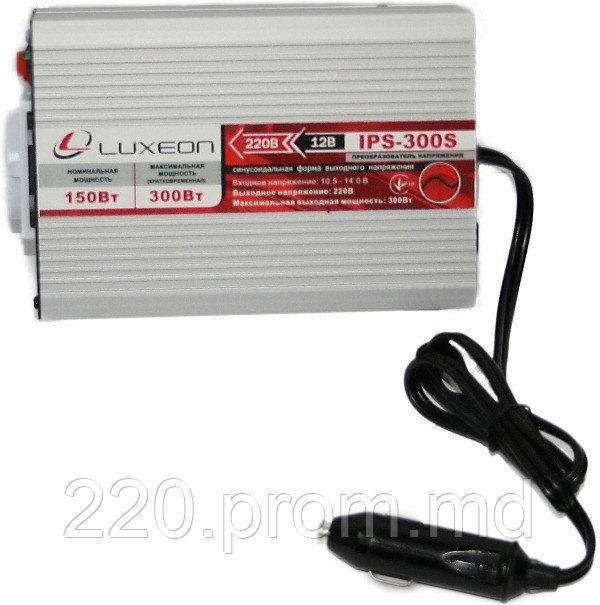 Инвертор 12/220 синусоидный LUXEON IPS-300S 150Вт - фото 1 - id-p604179
