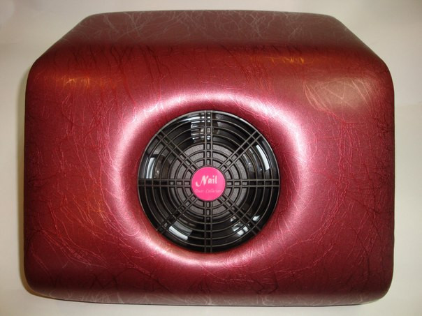 Настольная вытяжка-пылесос для маникюра, бордовая - фото 1 - id-p2859035