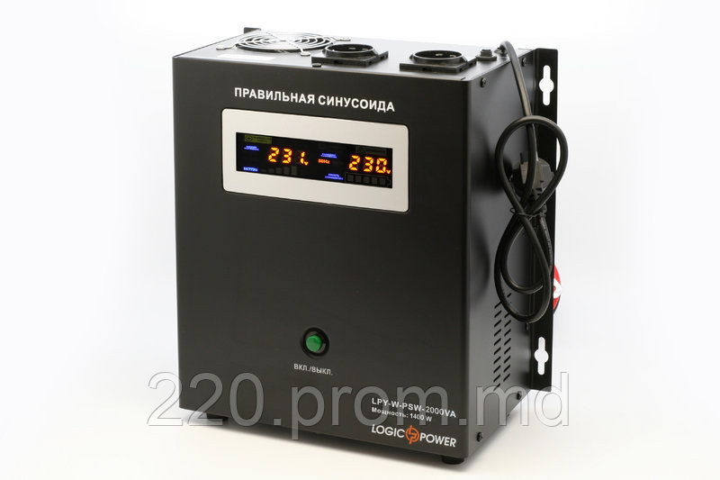 ИБП Logicpower LPY-W-PSW-2000 24V (1400Вт), для котла, чистая синусоида, внешняя АКБ - фото 1 - id-p3557811