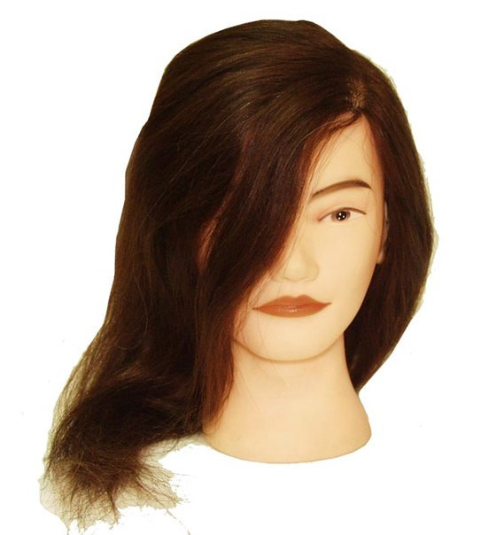 Голова муляж натуральный волос шатенка - фото 1 - id-p2858996