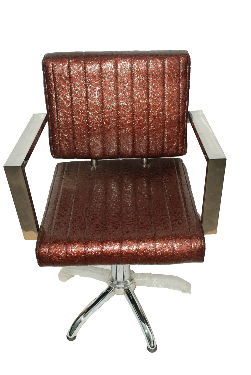 Кресло парикмахерское 0055 коричневое - фото 1 - id-p2859004