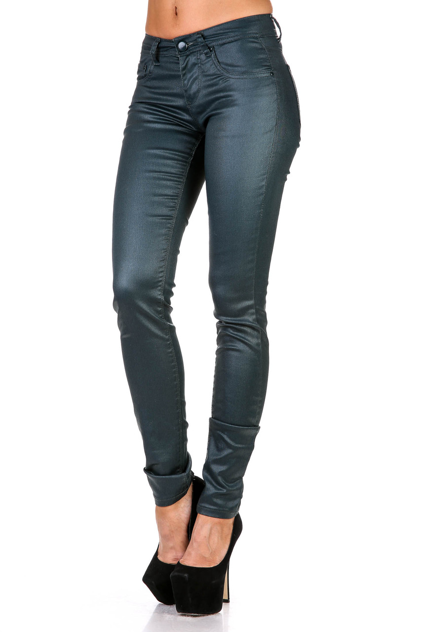 Джинсы женские темно-зеленые S.D. Jeans DL005-B (5 ед. 25-29) - фото 1 - id-p4243821