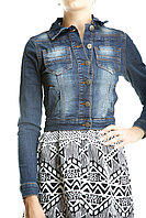 Куртка джинсовая женская синяя Бренд 3347-201 (5 ед. S-2XL) 20$