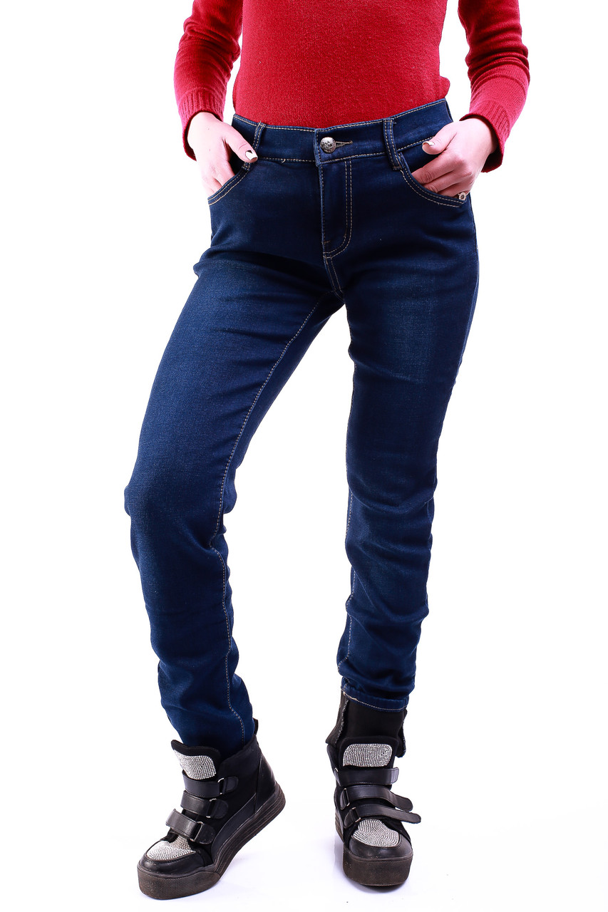 Тёмно-синие джинсы женские на зимний сезон BS Jeans M6115-1 (5ед. 36-44) 12$ - фото 1 - id-p4250487