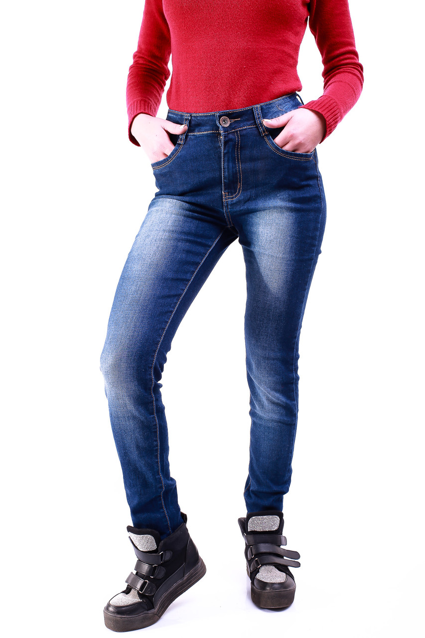 Синие женские джинсы с высокой посадкой Miss One Y2096(5 ед. 36-44) осень 13$ - фото 1 - id-p4250489