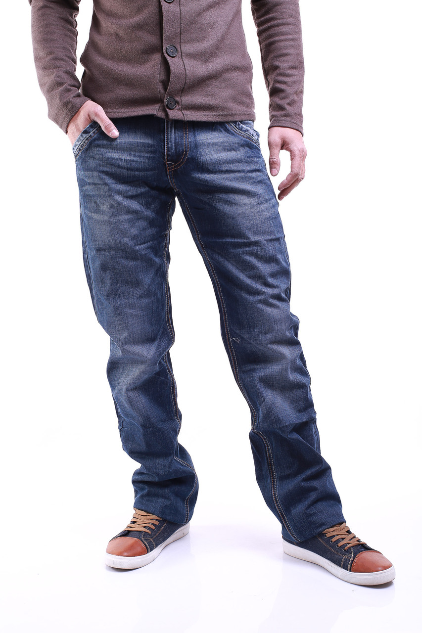 Джинсы мужские с косым карманом Superlapp H105102A (8ед.29-38) 13.2$ - фото 1 - id-p4251232