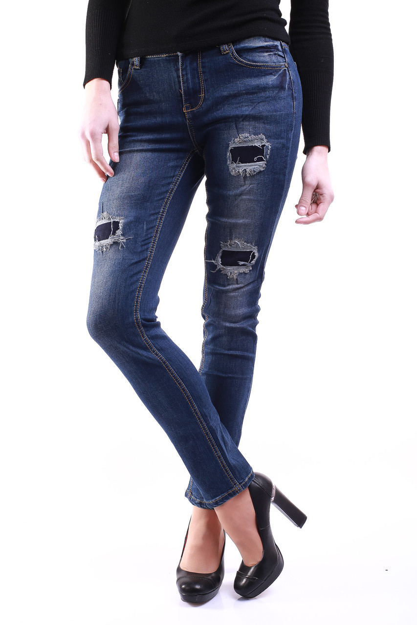 Рваные женские джинсы Pretty Baby L1586 (6ед.25-30) - фото 1 - id-p4251257