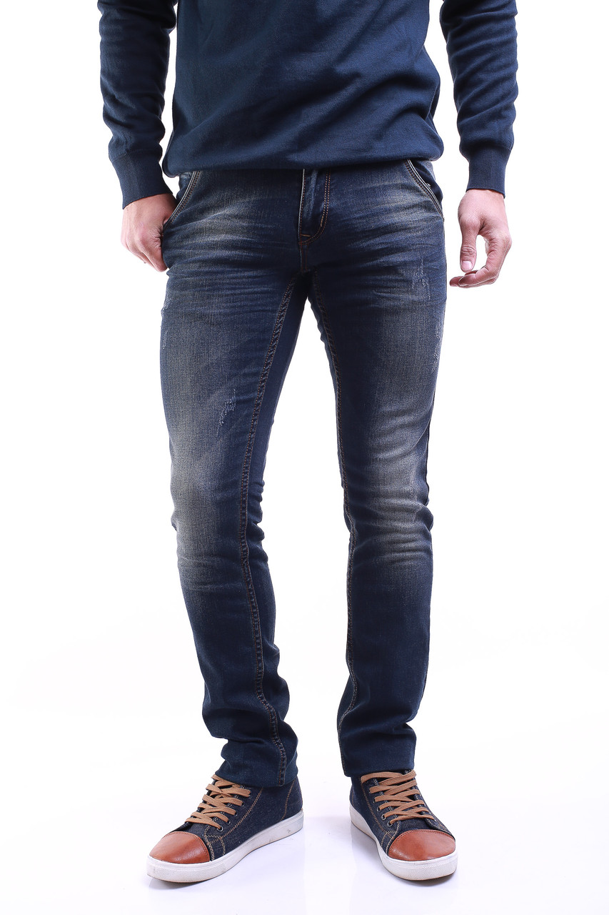 Мужские джинсы с косым карманом V804# 15$ - фото 1 - id-p4251268