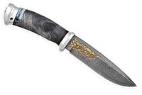 Нож Артыбаш (рукоять - стабилизированный кап, дамаск)