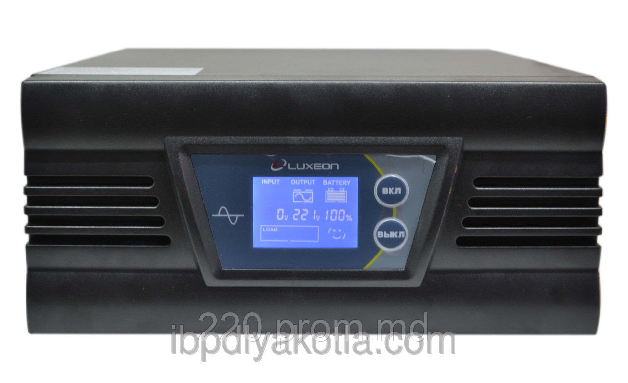 ИБП Luxeon UPS-1000ZD (600Вт), для котла, чистая синусоида, внешняя АКБ - фото 1 - id-p4293218