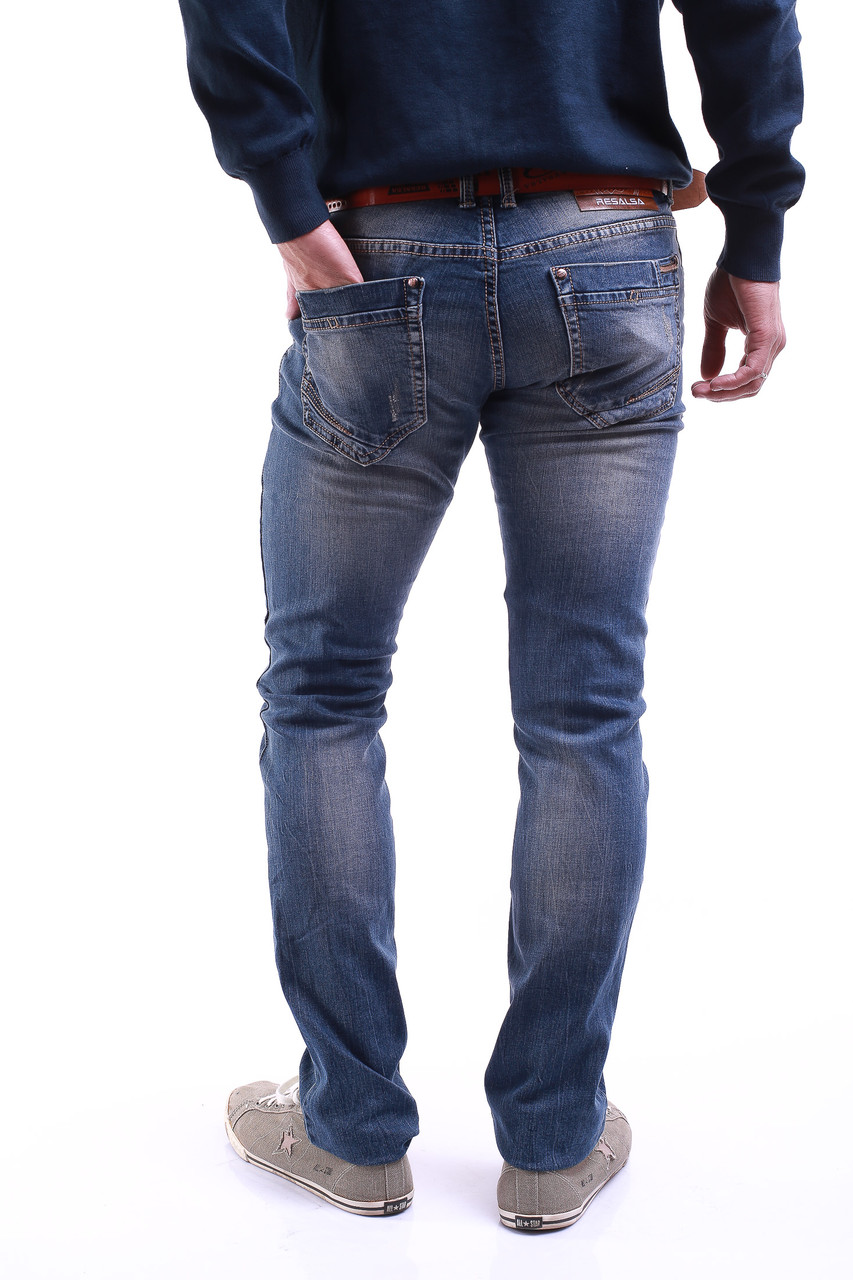 Модные джинсы мужские с ремнём RB-8404 (7ед.29-36) 16$ - фото 1 - id-p4313791