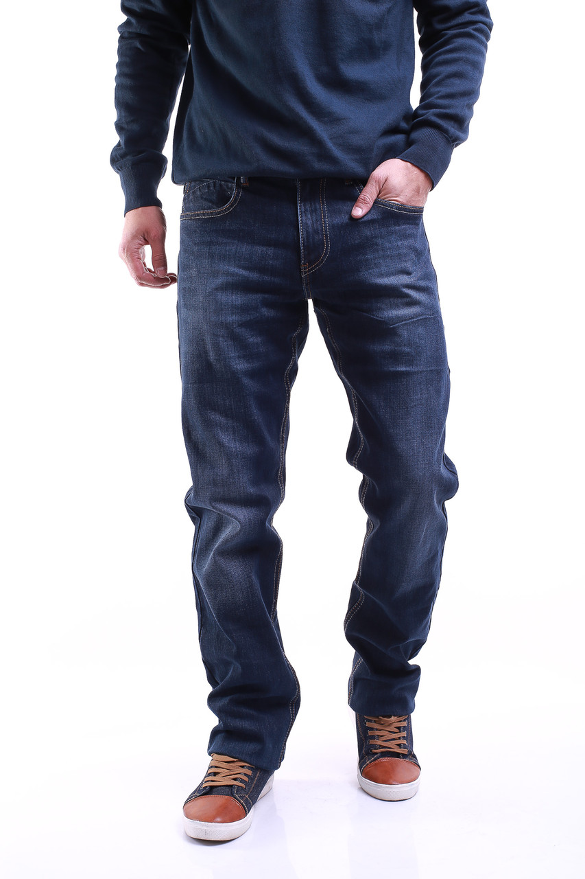 Синие джинсы мужские H38129A - фото 1 - id-p4313811