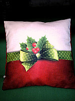 Подушка новогодняя 45*45см подушка с синтетическим наполнителем, зеленый