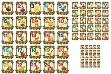 Наклейки Цифры калинка